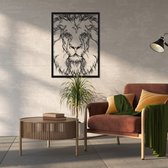 Leeuw Metaaldecor- Metalen Muurdecor- Housewarming Decor- Metalen Muurkunst- Huismuurbehang- Geometrische Muurkunst- Huismetaaldecor- Dierenkunst