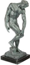 Bronzen beeld - Adam - de eerste man - Gedetailleerd Sculptuur - 29,4 cm hoog