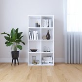 Decoways - Boekenkast/dressoir 66x30x130 cm spaanplaat wit