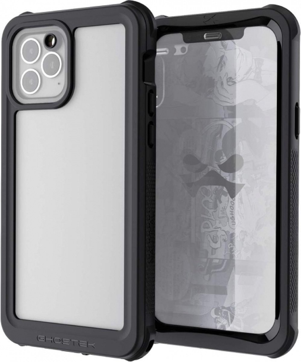 Apple iPhone 12 Pro Hoesje - Ghostek - Nautical 3 Serie - Hard Kunststof Backcover - Transparant / Zwart - Hoesje Geschikt Voor Apple iPhone 12 Pro