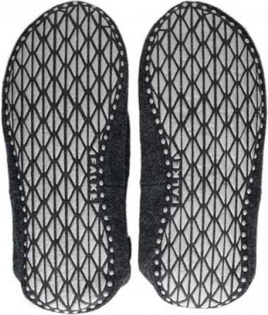 FALKE Cosyshoe Noppen op de zool wol huissokken heren blauw - maat 37-38