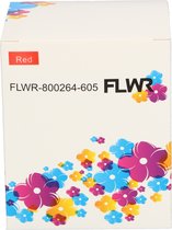 FLWR - Labels / Zebra verzendetiketten / rood / Geschikt voor Zebra