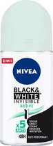 Deodorant Roller Men Black & White Active Nivea (50 ml)