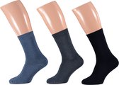 Badstof sokken heren | Blauw | Maat 42/47 | 3-Pak | Sokken heren | Warme sokken heren | Wintersokken heren | Sokken heren 43 46 | Apollo