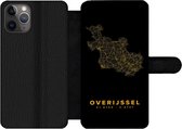 Bookcase Geschikt voor iPhone 11 Pro Max telefoonhoesje - Overijssel - Nederland - Black and gold - Met vakjes - Wallet case met magneetsluiting