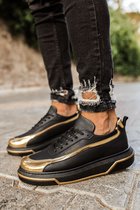Chekich Heren Sneaker - goud - zwart - schoenen - CH041 - maat 43