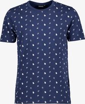 Unsigned heren T-shirt met print - Blauw - Maat XL