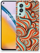 Smartphone hoesje OnePlus Nord 2 5G Back Case Siliconen Hoesje Retro
