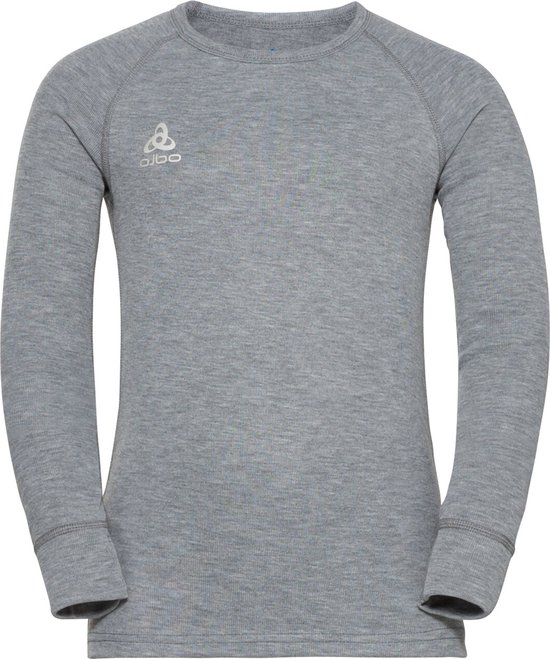 Odlo Bl Top Crew Neck LS Thermoshirt Kinderen Grey Melange 140