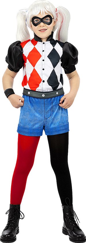 FUNIDELIA Harley Quinn kostuum voor meisjes - 5-6 jaar (110-122 cm)