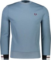 Fred Perry Sweater Blauw Aansluitend - Maat M - Heren - Herfst/Winter Collectie - Katoen