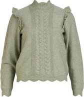 Object Trui Objportia Knit L/s Pullover Pb11 23037672 Seagrass Dames Maat - XS