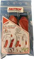 FASTECH® 687-330M-Bag Klittenband Met riem Haak- en lusdeel (l x b) 330 mm x 20 mm Zwart, Rood 2 stuk(s)