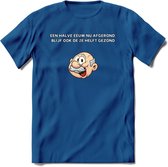 Een halve eeuw nu afgerond T-Shirt | Grappig Abraham 50 Jaar Verjaardag Kleding Cadeau | Dames – Heren - Donker Blauw - S
