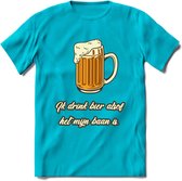 Ik Drink Bier Alsof Het Mijn Baan IsT-Shirt | Bier Kleding | Feest | Drank | Grappig Verjaardag Cadeau | - Blauw - XXL