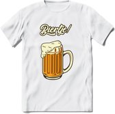 Biertje! T-Shirt | Bier Kleding | Feest | Drank | Grappig Verjaardag Cadeau | - Wit - XL