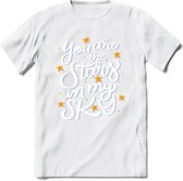 You Are The Stars In My Sky - Valentijn T-Shirt | Grappig Valentijnsdag Cadeautje voor Hem en Haar | Dames - Heren - Unisex | Kleding Cadeau | - Wit - 3XL