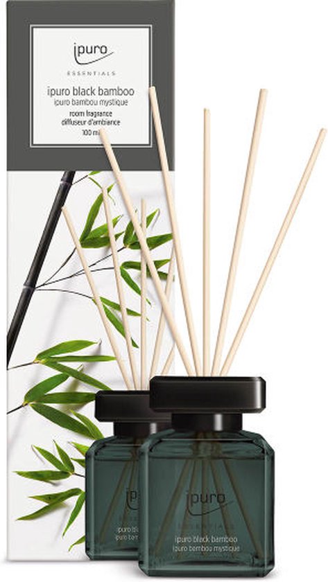 Ipuro Geurstokjes Essentials Black Bamboo 50 ml - 2 Stuks - Ipuro