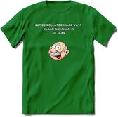 Zet de rollator maar vast klaar T-Shirt | Grappig Abraham 50 Jaar Verjaardag Kleding Cadeau | Dames – Heren - Donker Groen - 3XL