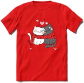 Sweet Time - Valentijn T-Shirt | Grappig Valentijnsdag Cadeautje voor Hem en Haar | Dames - Heren - Unisex | Kleding Cadeau | - Rood - 3XL