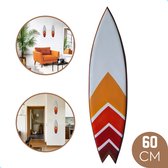 Tidez Surfplank Decoratie - Houten Surfplank - Surfboard Decoratie - Orange Oriole 60cm