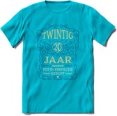 20 Jaar Legendarisch Gerijpt T-Shirt | Royal Blue - Ivoor | Grappig Verjaardag en Feest Cadeau Shirt | Dames - Heren - Unisex | Tshirt Kleding Kado | - Blauw - XL