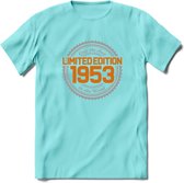 1953 Limited Edition Ring T-Shirt | Zilver - Goud | Grappig Verjaardag en Feest Cadeau Shirt | Dames - Heren - Unisex | Tshirt Kleding Kado | - Licht Blauw - XXL