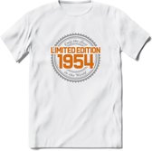1954 Limited Edition Ring T-Shirt | Zilver - Goud | Grappig Verjaardag en Feest Cadeau Shirt | Dames - Heren - Unisex | Tshirt Kleding Kado | - Wit - XXL