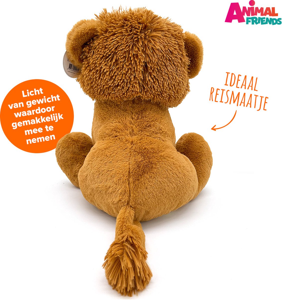 Ontwerp jouw eigen knuffeldier met shirt | Leeuw | 50 cm