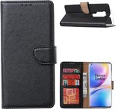 LuxeBass Hoesje geschikt voor OnePlus 8 Pro - Bookcase Zwart - portemonnee hoesje - telefoonhoes - gsm hoes - telefoonhoesjes