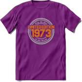 1973 Limited Edition Ring T-Shirt | Zilver - Goud | Grappig Verjaardag en Feest Cadeau Shirt | Dames - Heren - Unisex | Tshirt Kleding Kado | - Paars - XXL