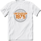 1975 Limited Edition Ring T-Shirt | Zilver - Goud | Grappig Verjaardag en Feest Cadeau Shirt | Dames - Heren - Unisex | Tshirt Kleding Kado | - Wit - M