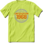 1968 Limited Edition Ring T-Shirt | Zilver - Goud | Grappig Verjaardag en Feest Cadeau Shirt | Dames - Heren - Unisex | Tshirt Kleding Kado | - Groen - S