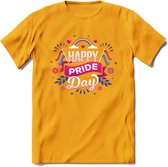 Pride Day | Pride T-Shirt | Grappig LHBTIQ+ / LGBTQ / Gay / Homo / Lesbi Cadeau Shirt | Dames - Heren - Unisex | Tshirt Kleding Kado | - Geel - XL