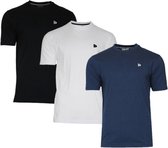 3-Pack Donnay T-shirt (599008) - Sportshirt - Heren - Black/White/Navy - maat S