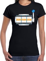 Fruitmachine boring/drunk / gokmachine saai/dronken fun t-shirt - zwart - dames - Feest outfit / kleding / shirt XL