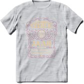 40 Jaar Legendarisch Gerijpt T-Shirt | Oud Roze - Ivoor | Grappig Verjaardag en Feest Cadeau Shirt | Dames - Heren - Unisex | Tshirt Kleding Kado | - Licht Grijs - Gemaleerd - 3XL