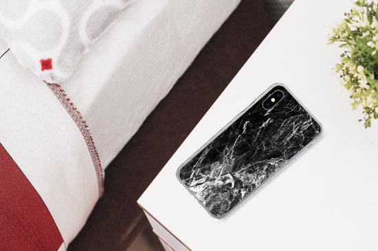 Coque iPhone Xs - Marbre - Pierre - Luxe - Coque de téléphone en Siliconen