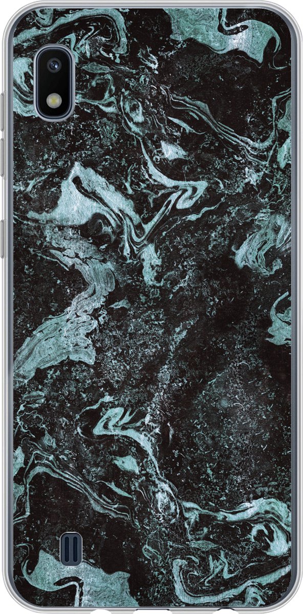 Telefoonhoesje Geschikt voor Samsung Galaxy A10 hoesje - Marmer print - Natuursteen - Luxe - Siliconen Telefoonhoesje Telefoonhoesje