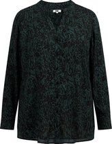 WE Fashion Dames blouse met jacquarddessin - Curve