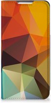 Smartphone Hoesje Geschikt voor Samsung Galaxy S22 Leuk Book Case Polygon Color