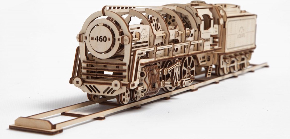 Ugears Modelbouw Hout Locomotief — afbeelding 4