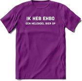 EHBO Bier T-Shirt | Unisex Kleding | Dames - Heren Feest shirt | Drank | Grappig Verjaardag Cadeau tekst | - Paars - XL