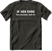 EHBO Bier T-Shirt | Unisex Kleding | Dames - Heren Feest shirt | Drank | Grappig Verjaardag Cadeau tekst | - Donker Grijs - L