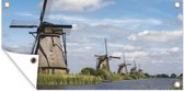 Tuinposter Molen - Holland - Water - 60x30 cm - Tuindoek - Buitenposter