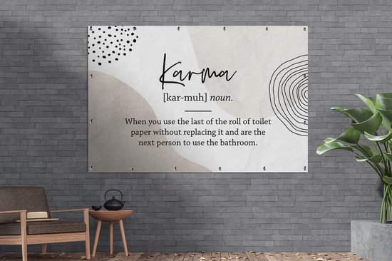 Décoration murale Karma - Papier toilette - Sorts - 180x120 cm - Poster jardin