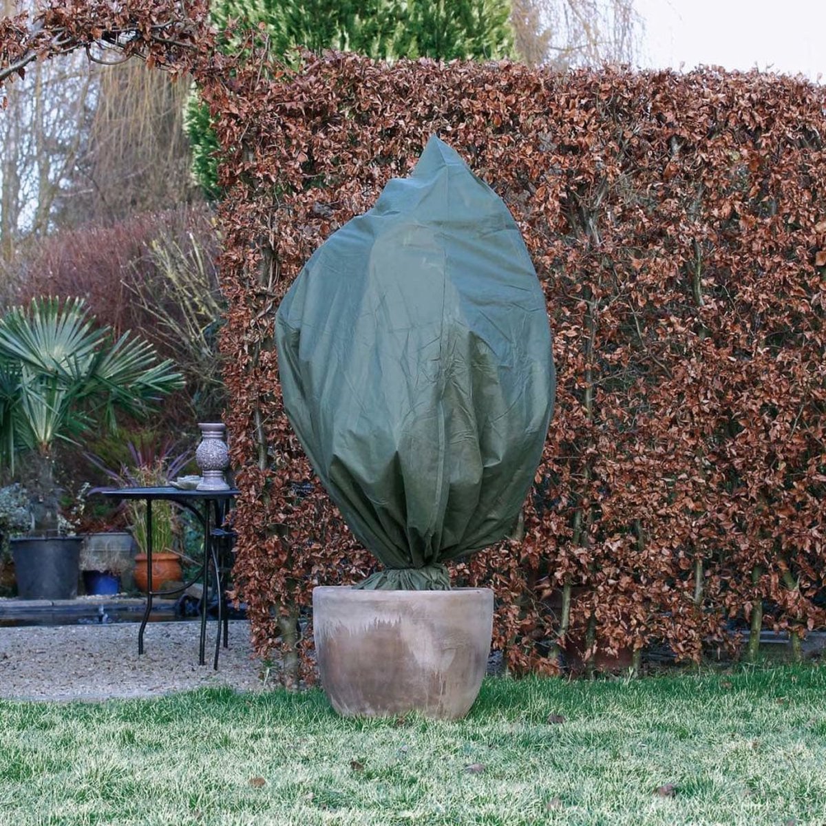 Nature - Winterhoes - 250 x Ø200cm - groen - afdekhoes - met rits