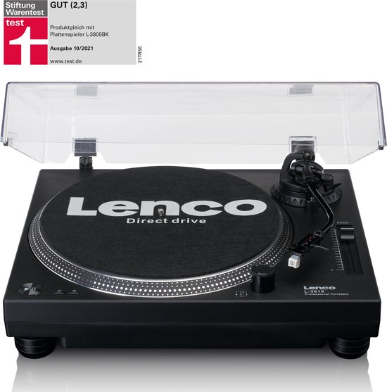 Lenco Platenspeler - Direct drive - USB naar PC encoding - L-3818BK - Zwart — afbeelding 4