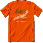 F-101 Vliegtuig T-Shirt | Unisex leger Kleding | Dames - Heren Straaljager shirt | Army F16 | Grappig bouwpakket Cadeau | - Oranje - M