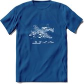 A-10 Warthog Vliegtuig T-Shirt | Unisex leger Kleding | Dames - Heren Straaljager shirt | Army F16 | Grappig bouwpakket Cadeau | - Donker Blauw - 3XL